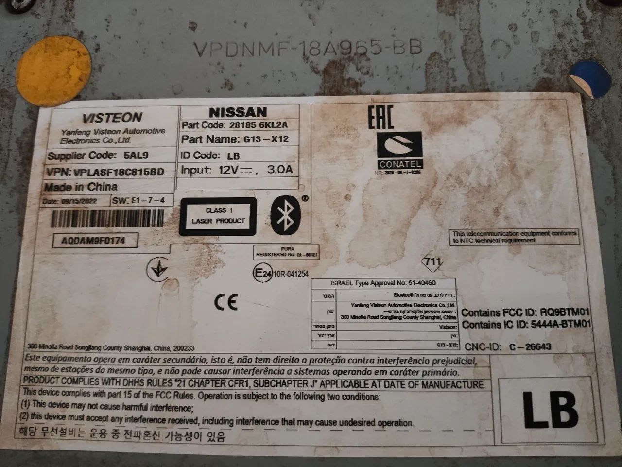 Som multimídia original Nissan Frontier  - Foto 4