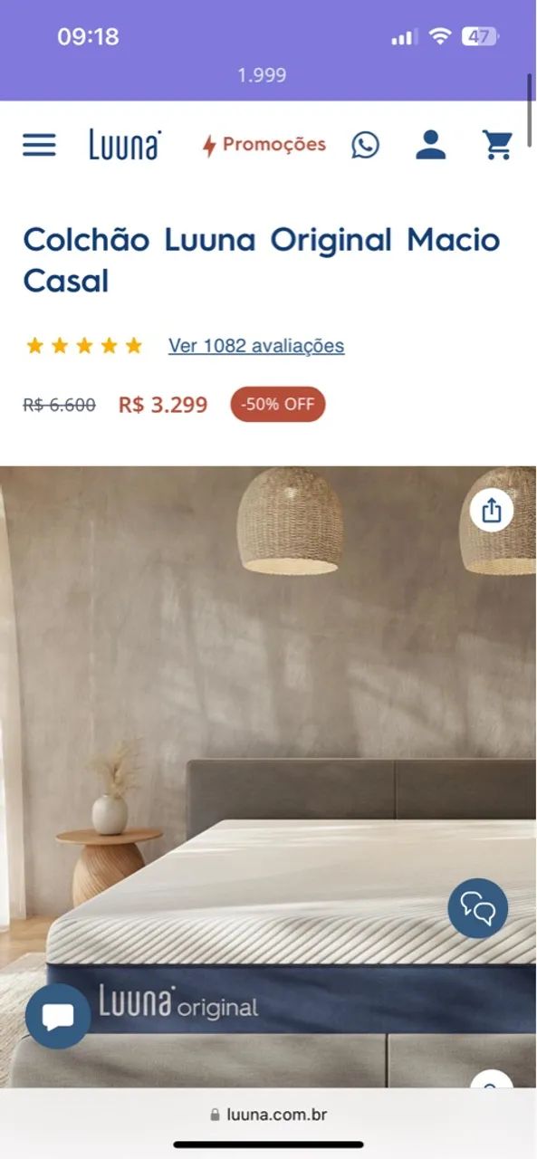 Colchão Luuna Original Macio Casal 
