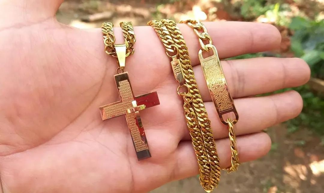 Kit Corrente e Pulseira moeda antiga cordao cor ouro - Foto 3