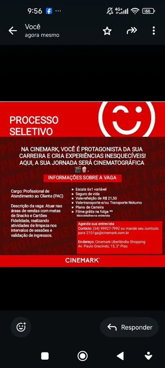 Vaga de emprego 
