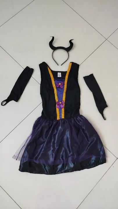 Fantasia Malévola Infantil - Foto 2