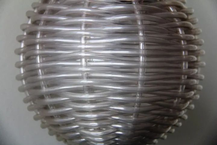 Lustre Pendente Globo Revestido Original com Espaguete Plastico - Anos 50 - Foto 4