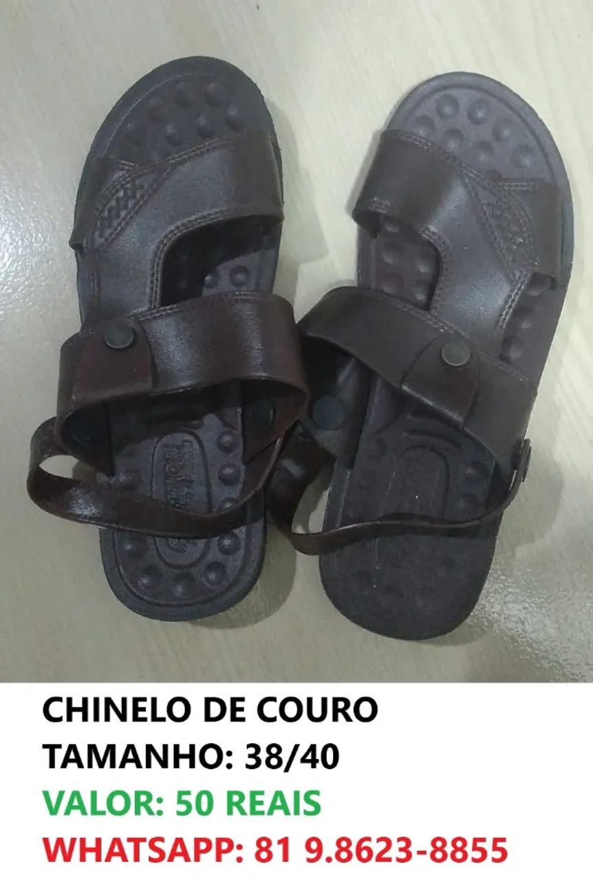 CHINELO DE COURO NOVOS