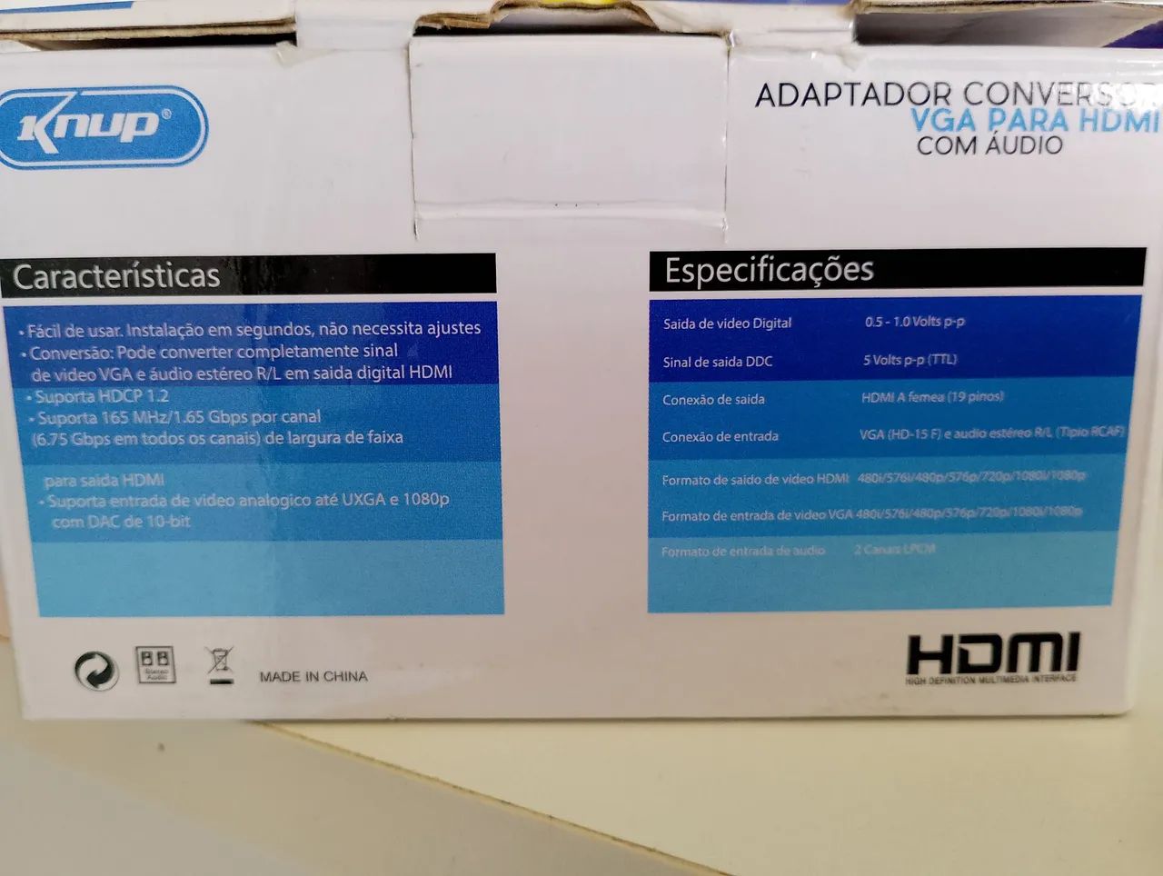 Conversor HDMI para VGA com Áudio - Novo - Foto 3