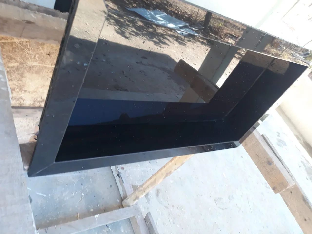 Nicho de porcelanato preto absoluto 