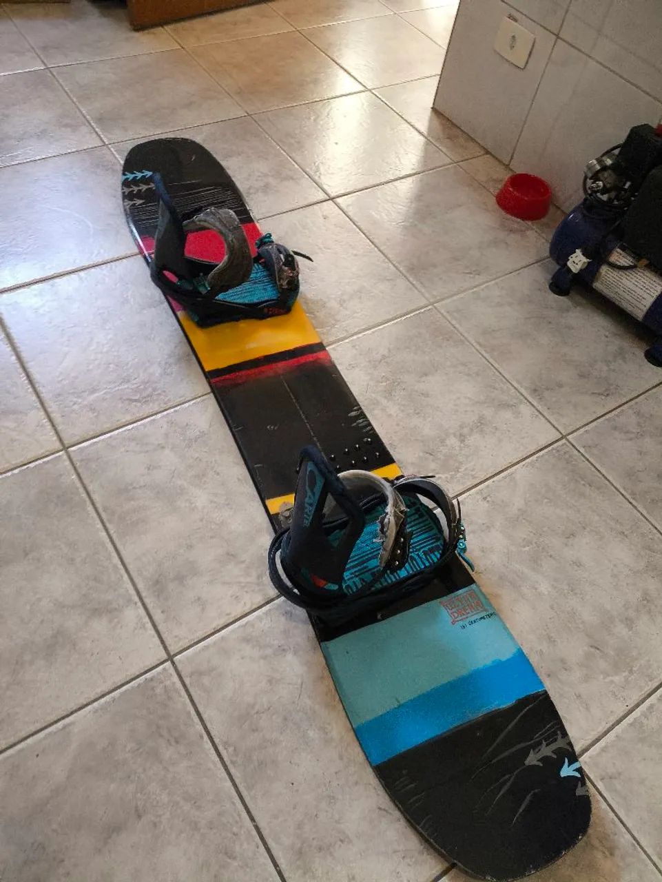 Prancha de snowboard ks2 162 + bindings ski neve  - Foto 4