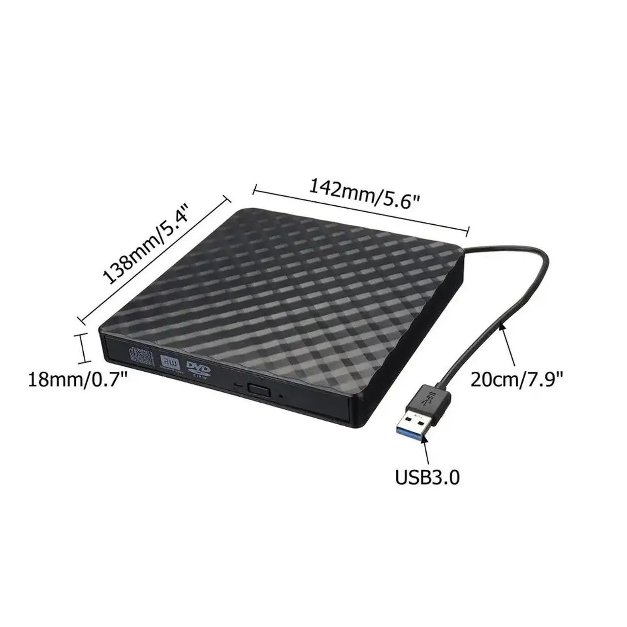Drive de CD/DVD Externo USB 3.0 para Notebook e PC - Foto 3