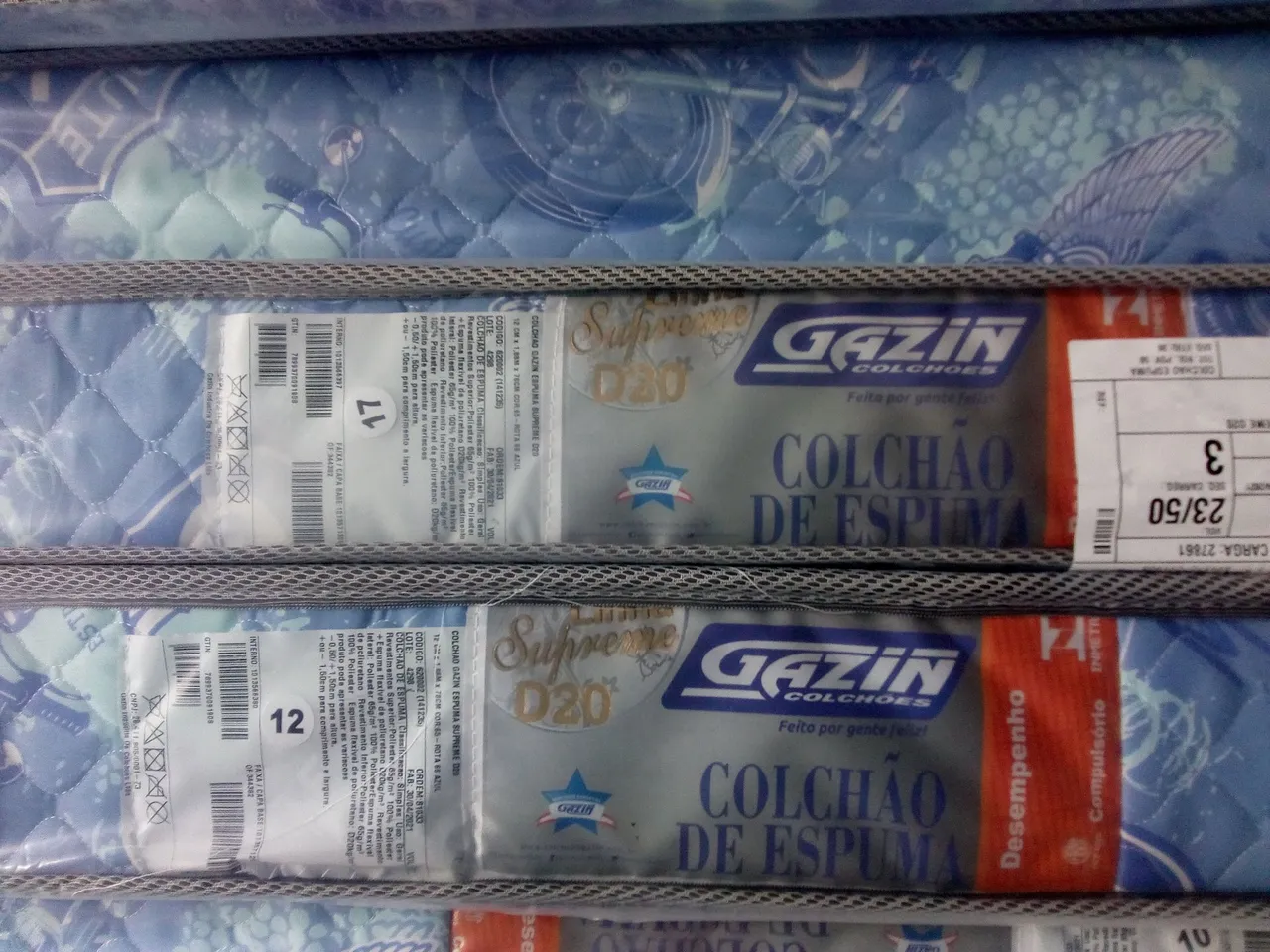Colchão de solteiro Gazin Supreme D20 novos