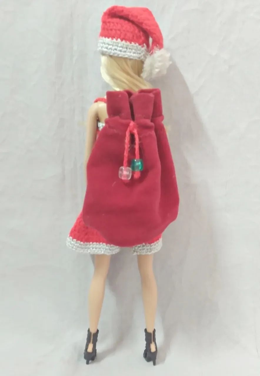 Roupa para boneca Barbie e Similares de crochê estilo Natalino - Foto 4