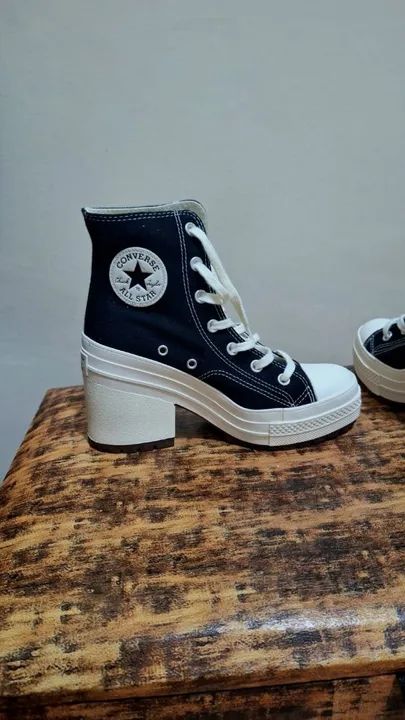 Chuck 70 De Luxe Heel Preto - Foto 5