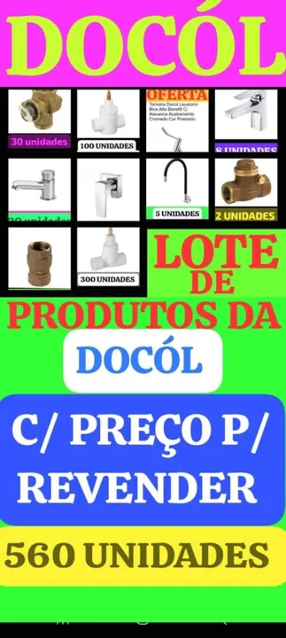 Lote de 560 unidades de produtos Docól - C/ Preço p/ Revenda