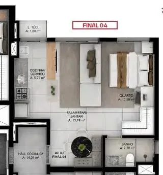 Studio 39m² - Setor Marista - Goiânia - GO