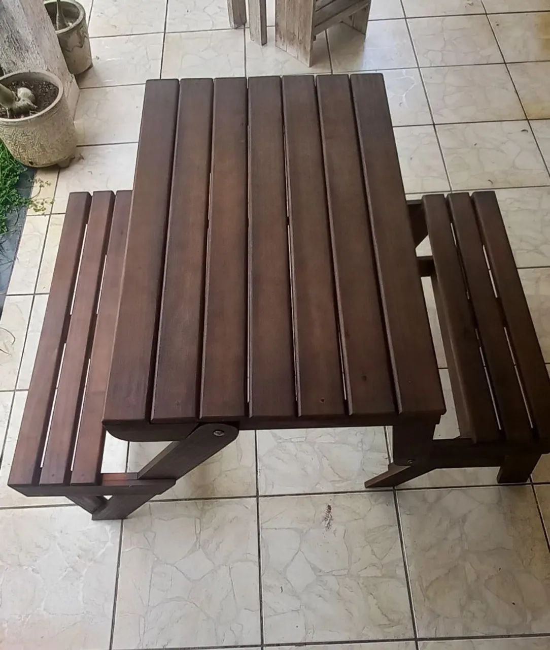Banco Mesa de Madeira pinus. Até 12x .