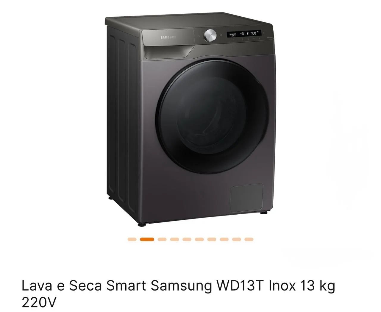 Lava e Seca Smart Nova Samsung WD13T Inox 13 kg 220V - Foto 2