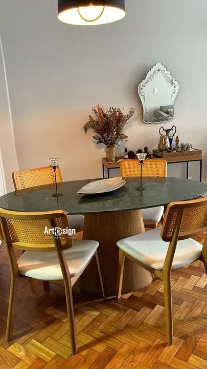 Mesa de Jantar em mármore verde guatemala  - Foto 2