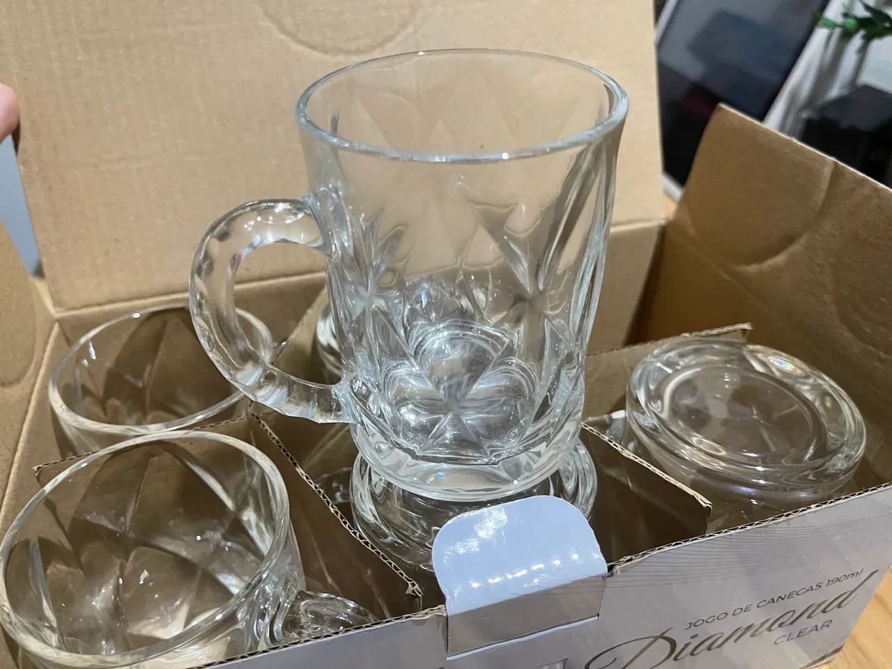 Jogo de Canecas 190ml - Diamond Clear - Foto 3