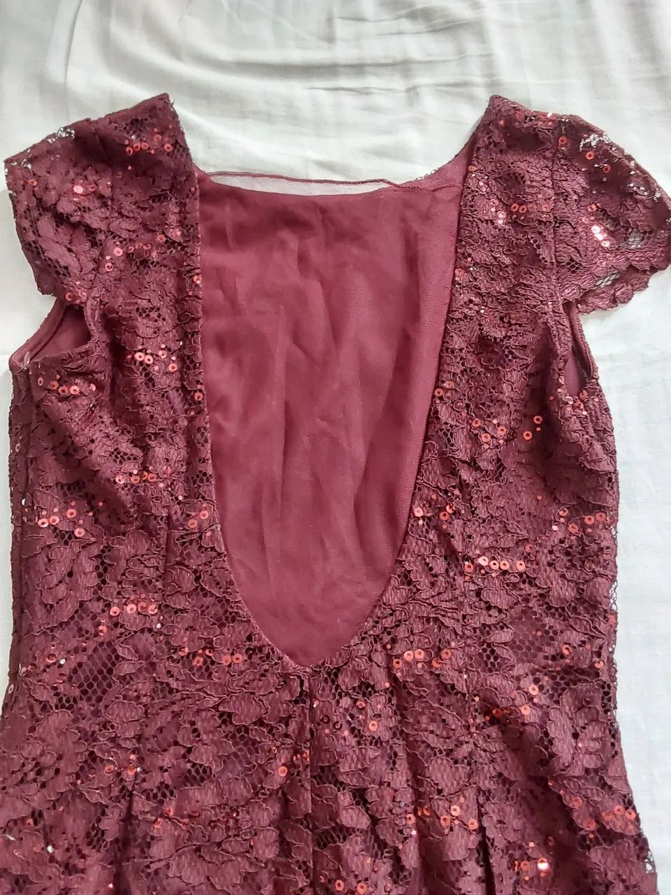 Vestido cor de vinho para festa  - Foto 3