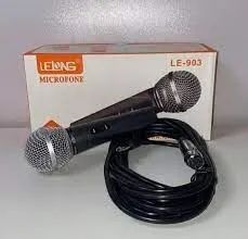 Microfone com fio Lelong LE-903 5m - Foto 2