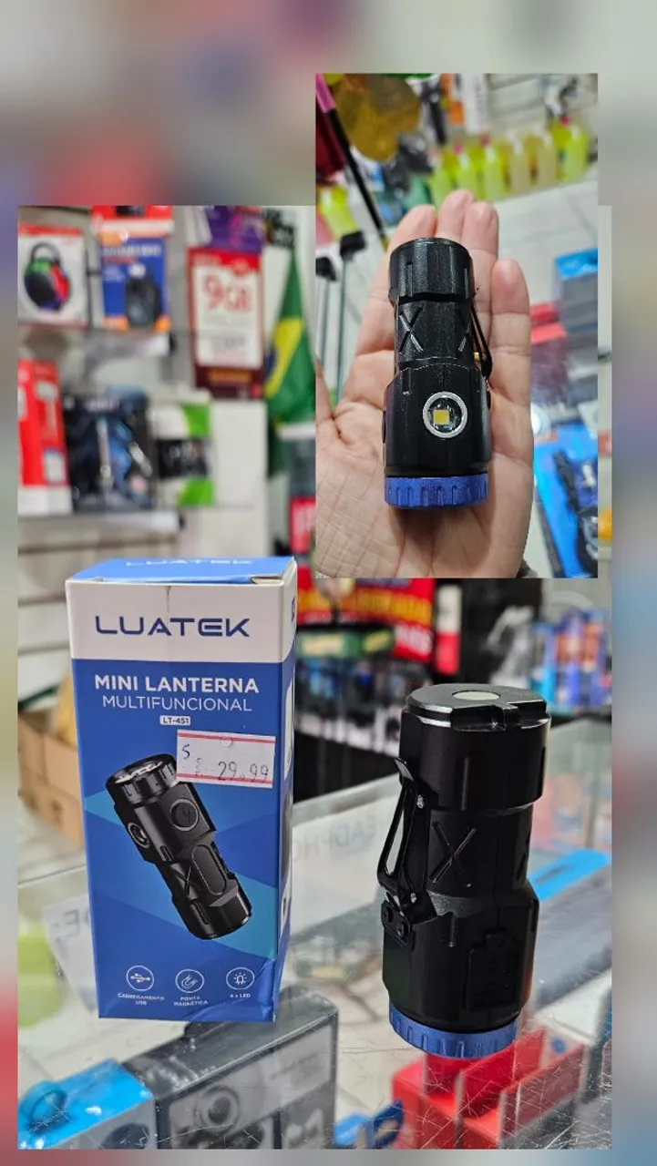 Mini Lanterna Multifuncional Luatek LT-451