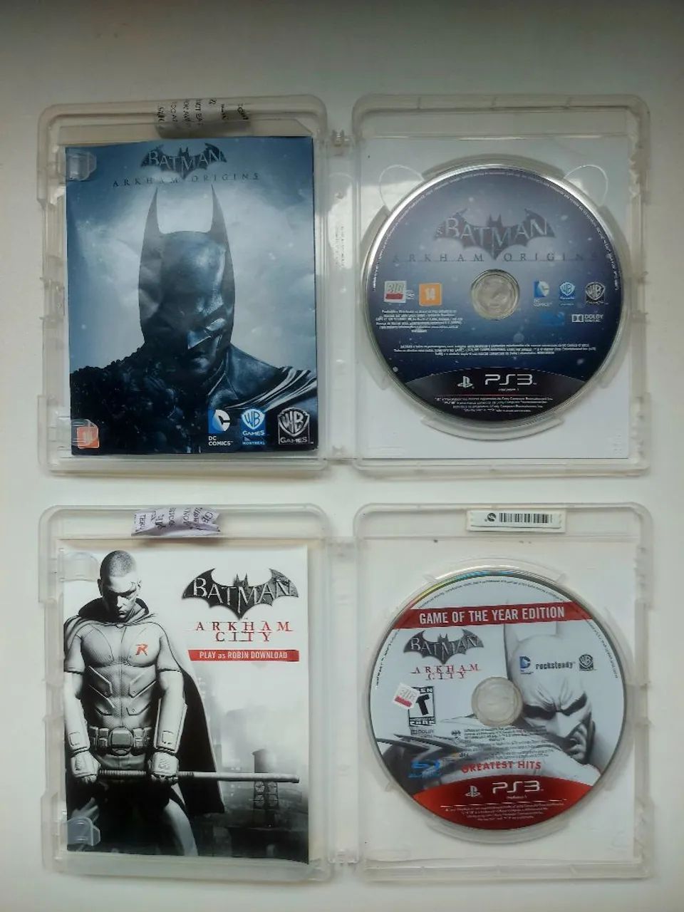 Kit Batman Arkham City e Batman Arkham Origins jogos PS3