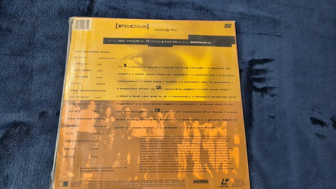 Laserdisc PHILCOLLINS seriously live. - Foto 3