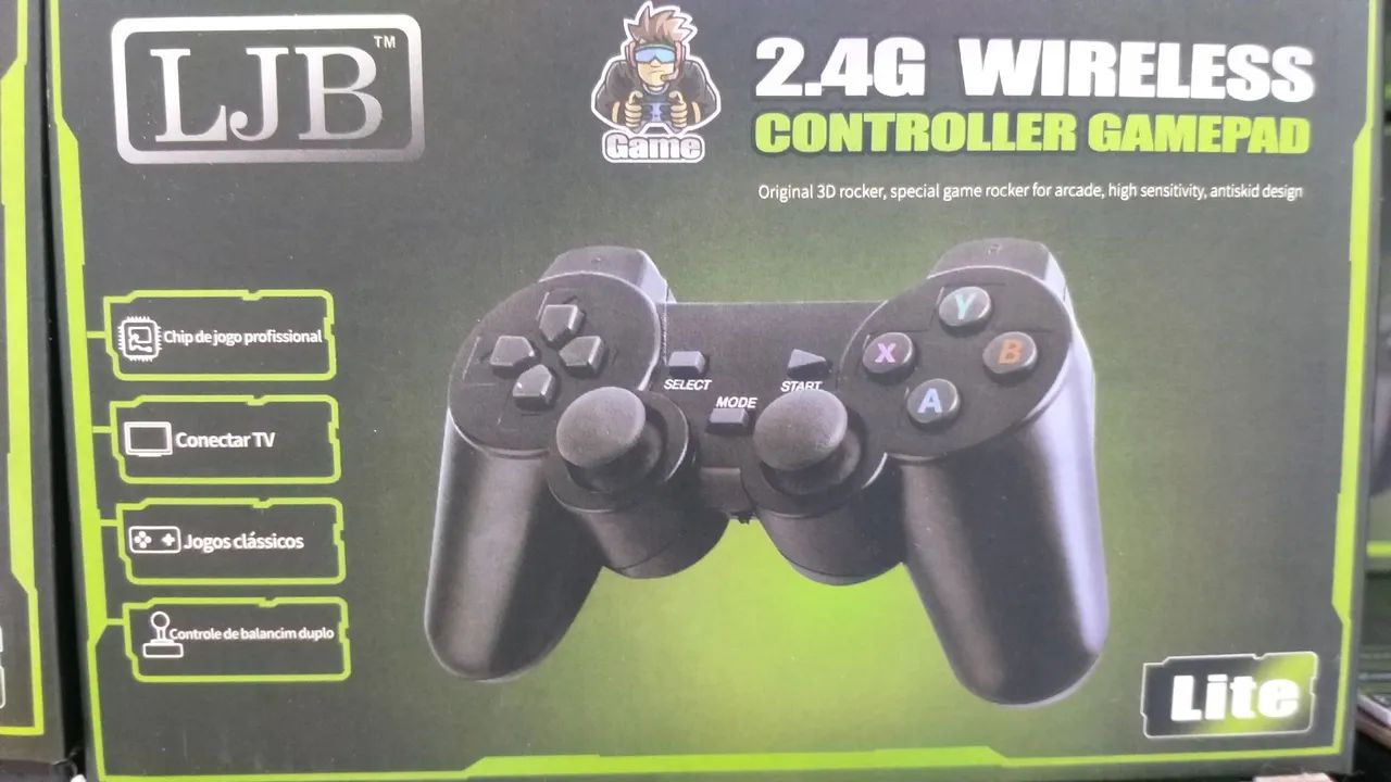 Controle Gamepad Wireless 2.4G LJB - Compatível com TV