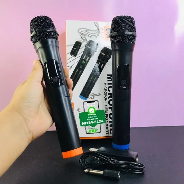 Microfone Duplo Sem Fio Vmick - Entrega Imperdivel  - Foto 2