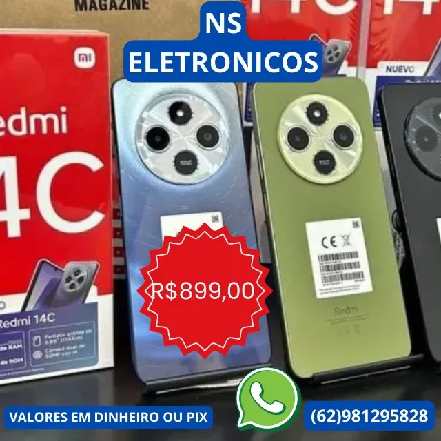 Redmi 14c 256Gb+08Gb Ram Novo Lacrado Global Entregamos Roxo Preto Azul Verde
