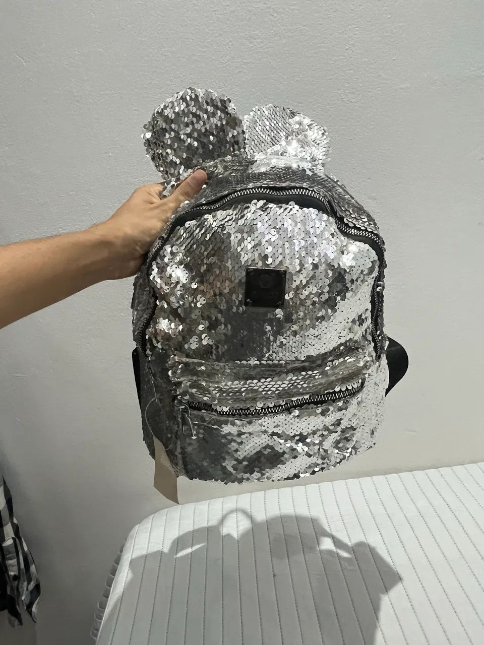 Bolsa prata do Mickey