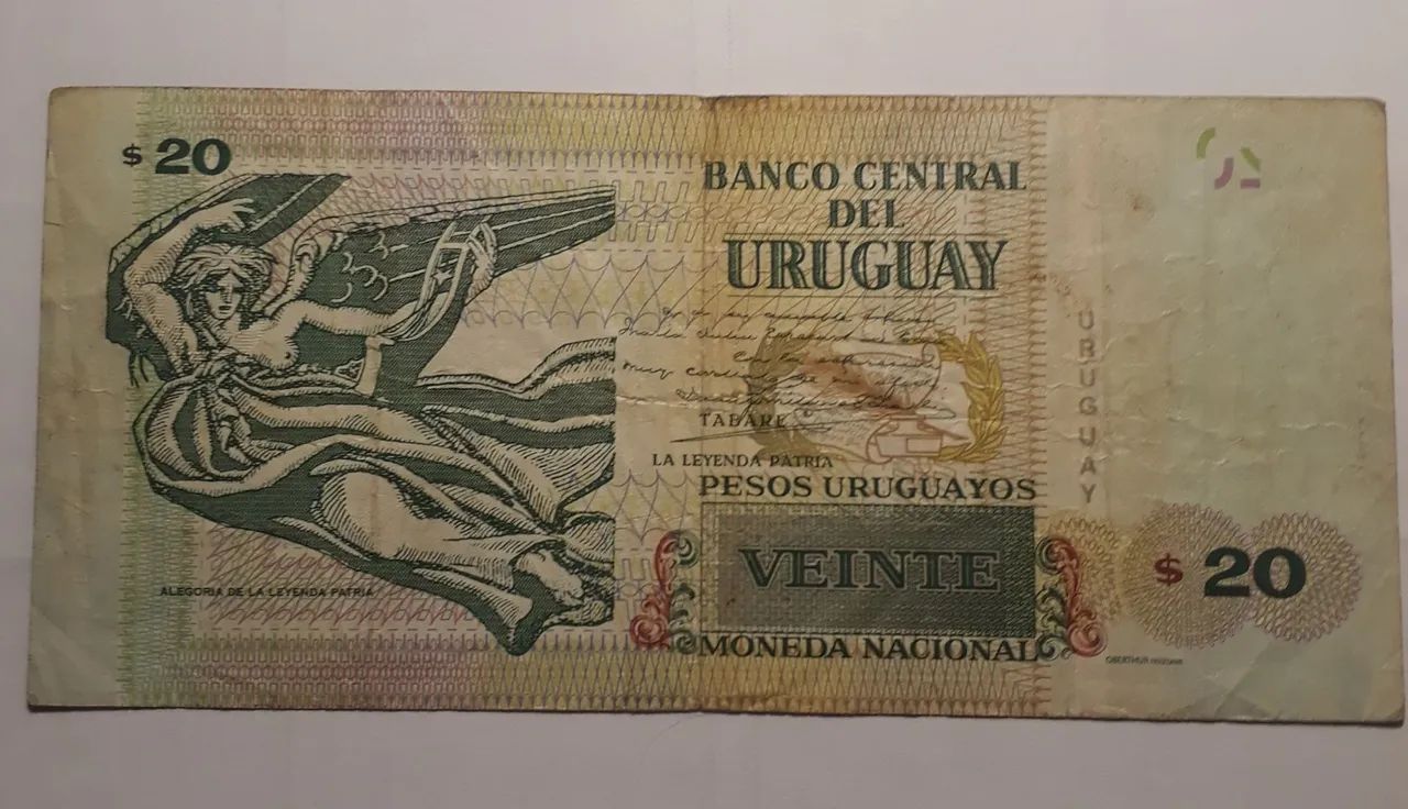 Cédula antiga do Uruguay.  - Foto 2