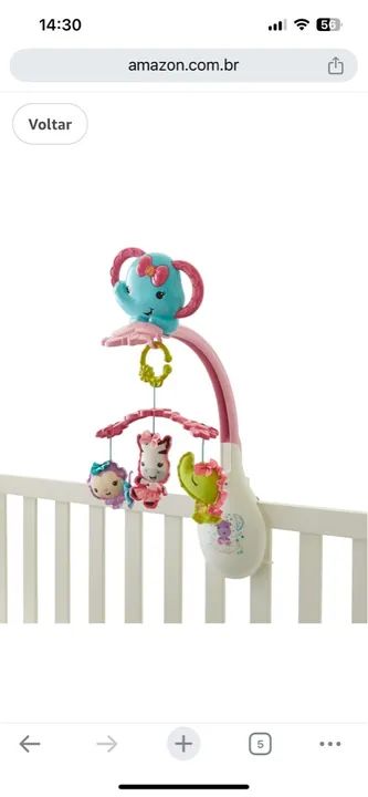 Móbile amiguinhas fisher price 