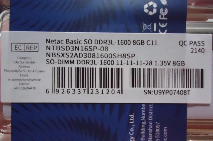 Memoria Notebook Ddr3 8Gb Ddr3l 1600Mhz 1.35V Lacrada - Foto 6