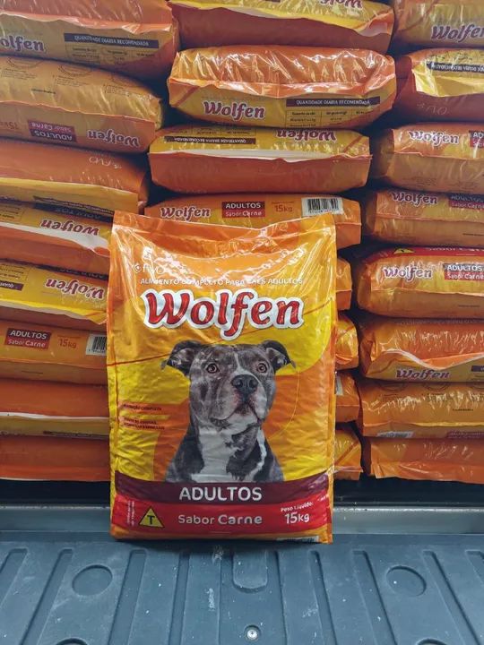 PROMOÇÃO IMPERDÍVEL WOLFEM 25KG SABOR CARNE  OMEGA 3 E 6 POR APENAS 150,00 - Foto 2