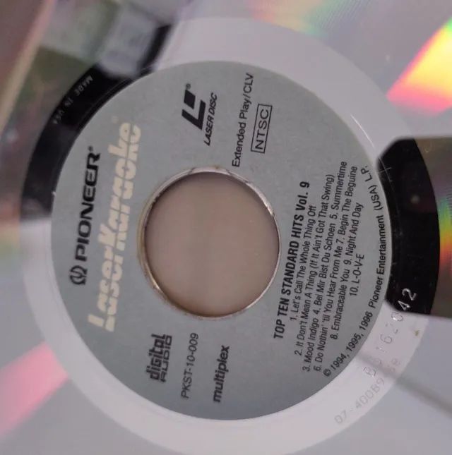 Laser Disc LD Pioneer Top Ten Standard Hits Volume 9 com função