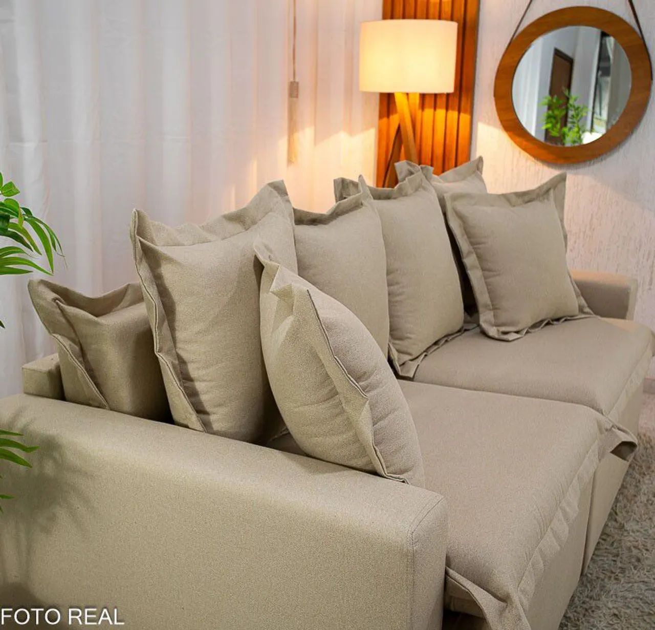 SOFÁ ALTA QUALIDADE E CONFORTO SEM CAIXA PODENDO SERVI TAMBÉM COMO CAMA SURPREENDA-SE! TRU - Foto 4