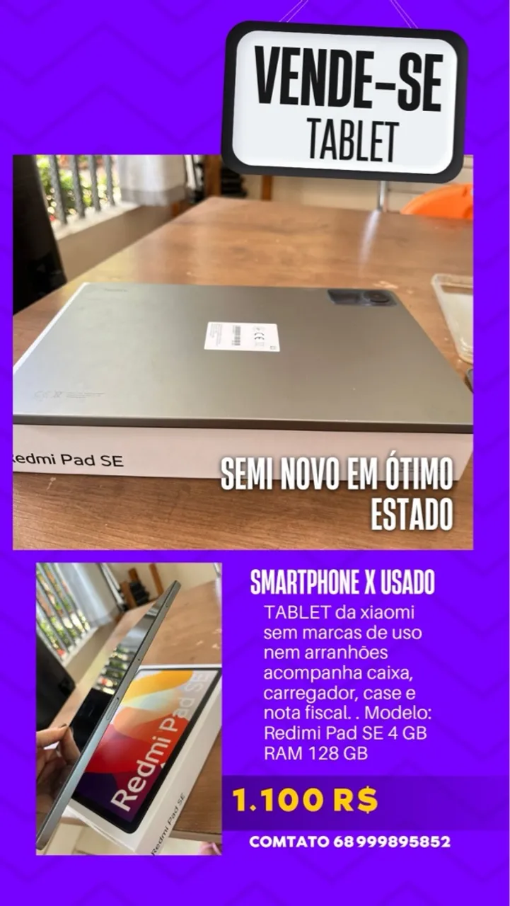 Tablet Xiaomi Redmi Pad SE 4GB RAM 128GB - Semi Novo