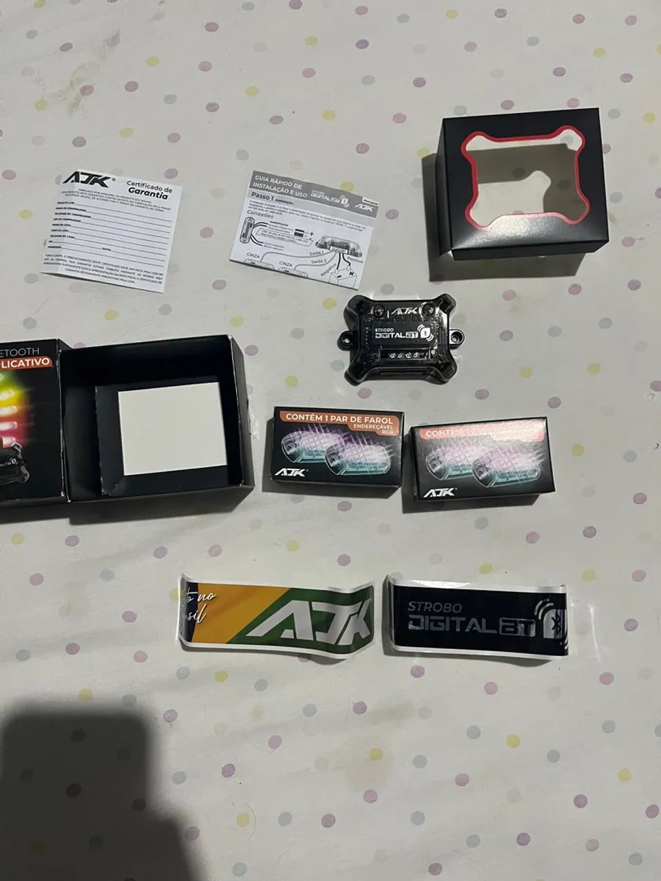 Vendo kit strobo AJK NOVO com 4 faróis  - Foto 4