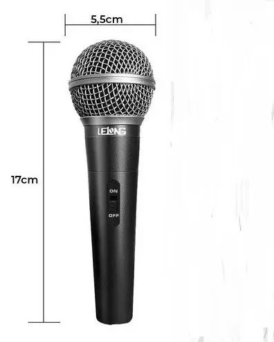 Microfone com fio Lelong LE-903 5m - Foto 4