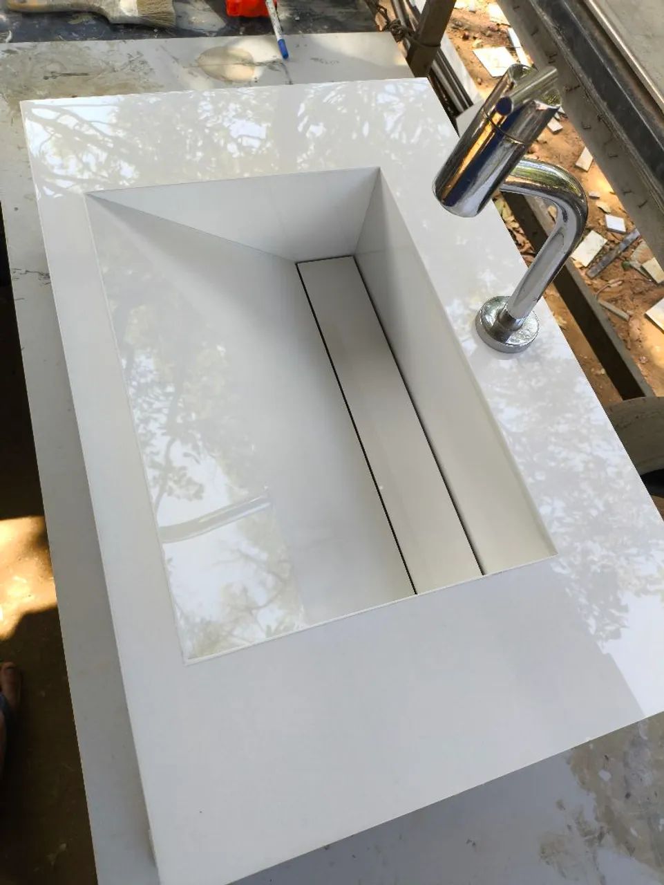 Pia de banheiro em porcelanato - Foto 3