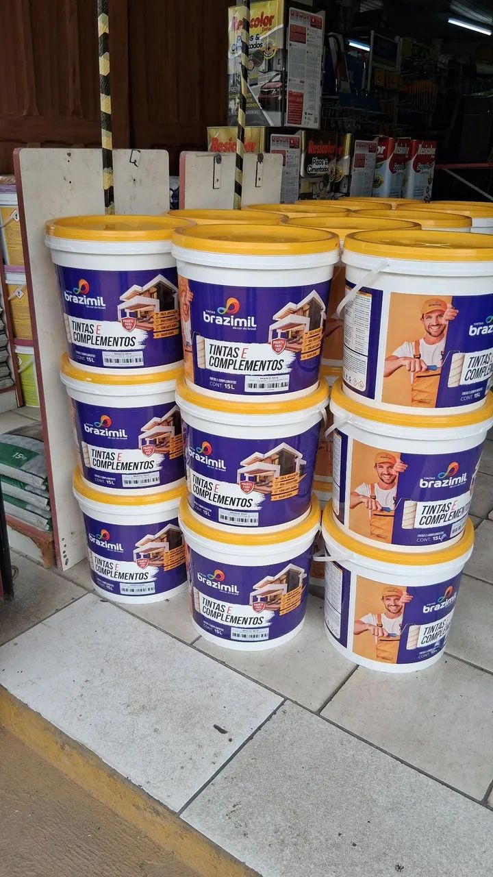 Tinta Brazimil Látex econômica antimofo Fosca 15L somente R$110,00 a vista 