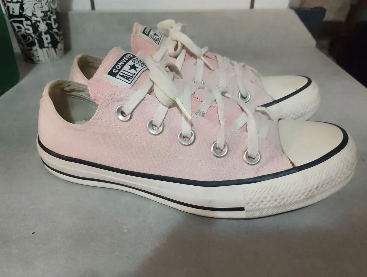 Converse All Star Rosa tamanho 34 - Foto 4