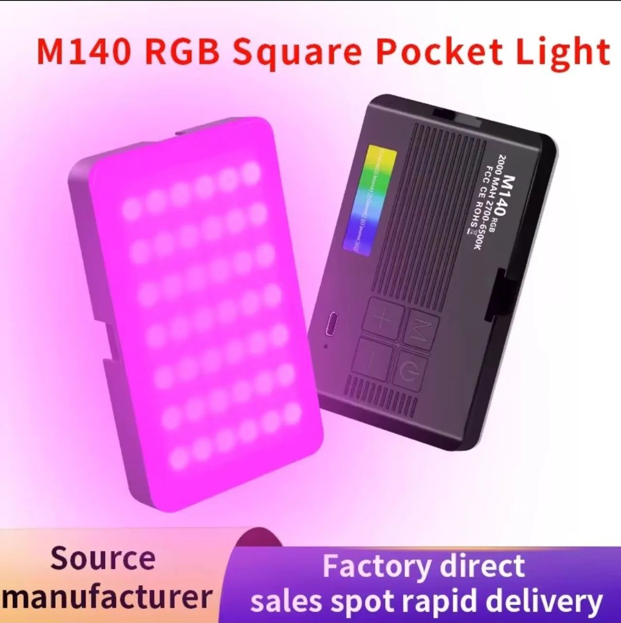  Iluminação Led Profissional - M140 RGB Pocket Fill Light  - Foto 2