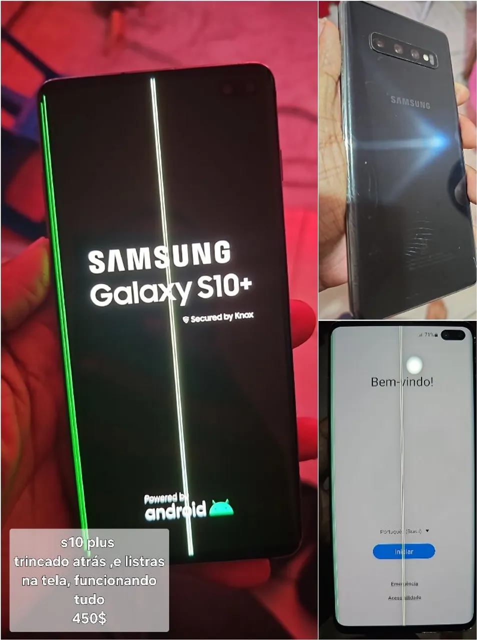 S10 plus trincado