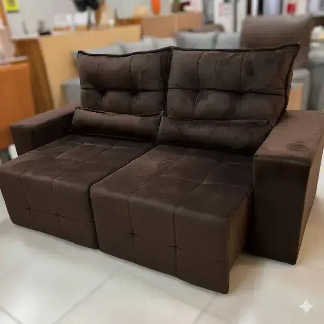 Sofá retrátil e reclinável  Belagio Marrom (dividimos em ate 10x sem juros)
