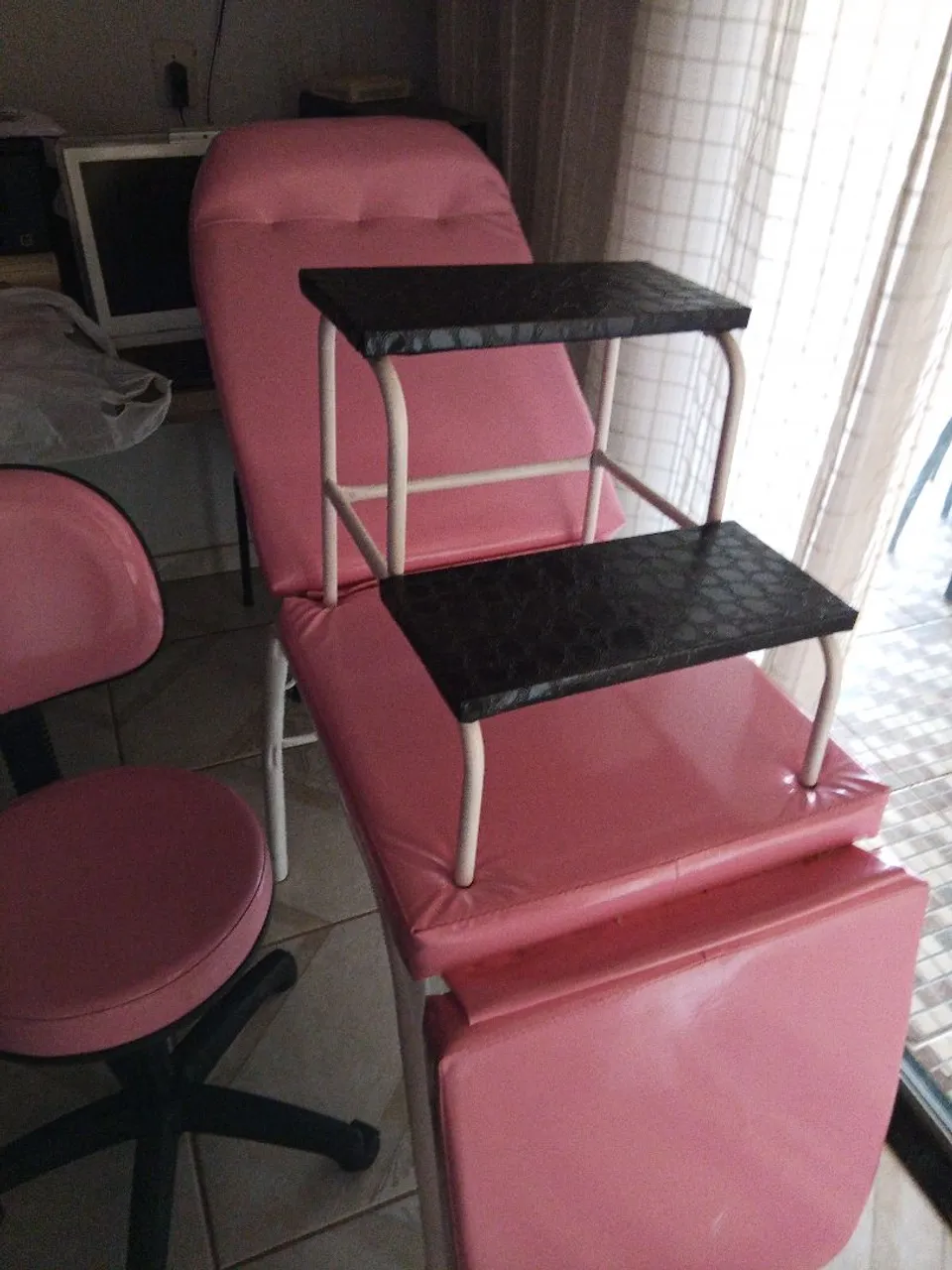 Kit maca com mocho e escadinha