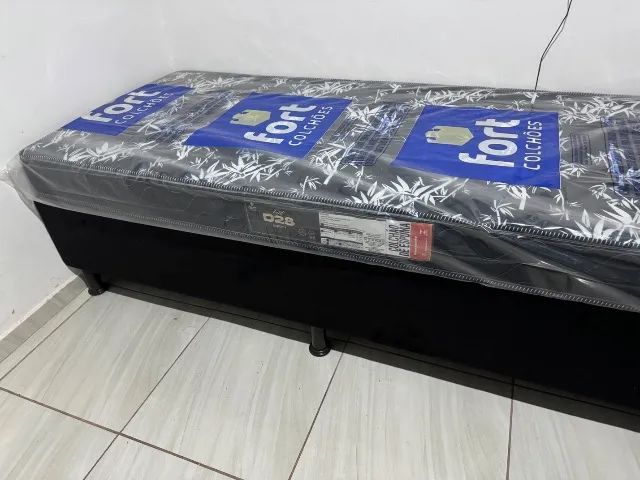 BASE SOLTEIRO BOX + COLCHÃO D28 SELADO , NOVO - Foto 3