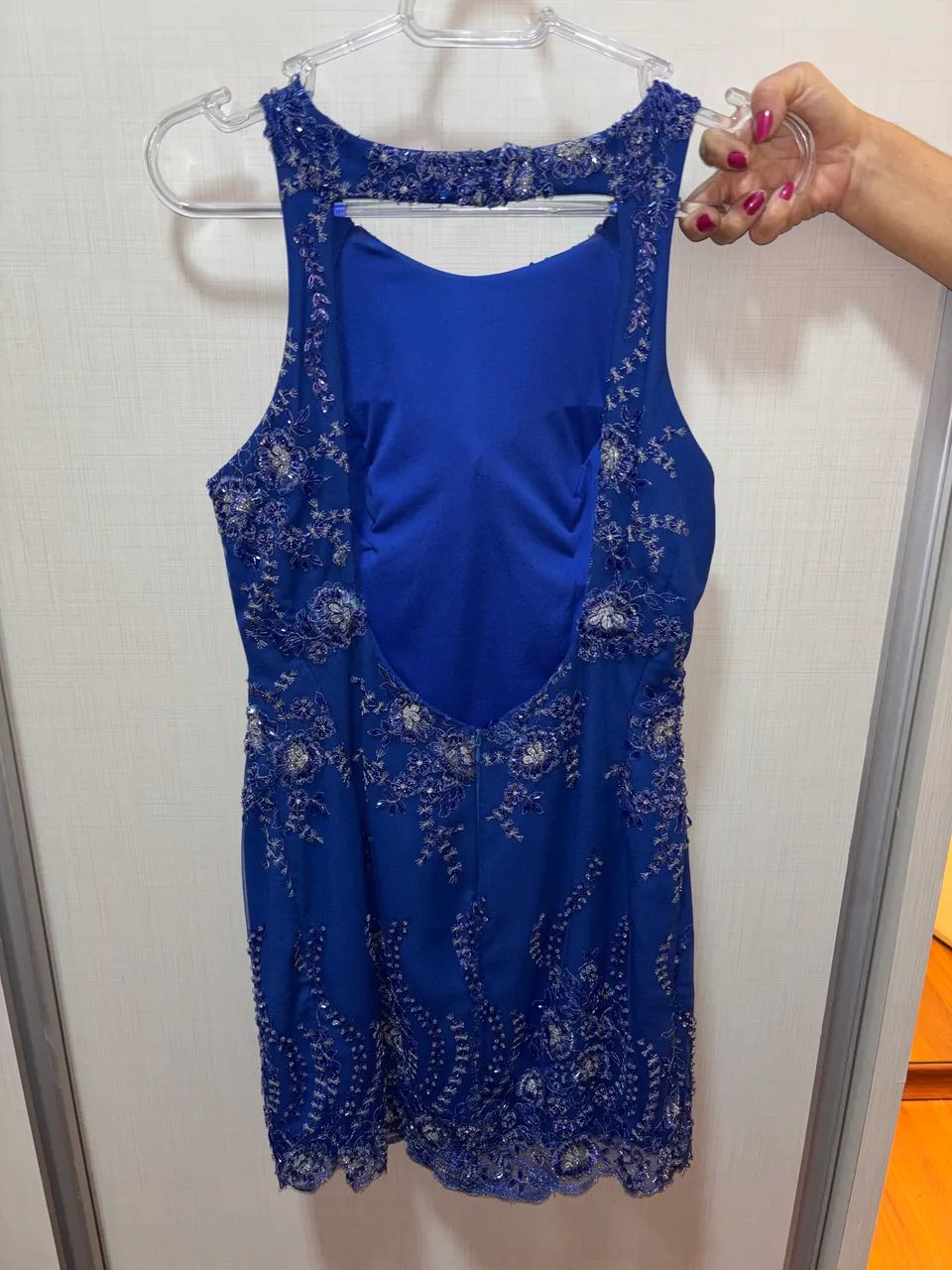 VESTIDO AZUL ROYAL PEDRARIA - Foto 2