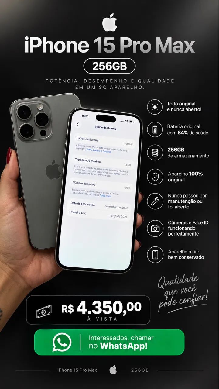 ? iPhone 15 Pro Max - 256GB - Foto 3