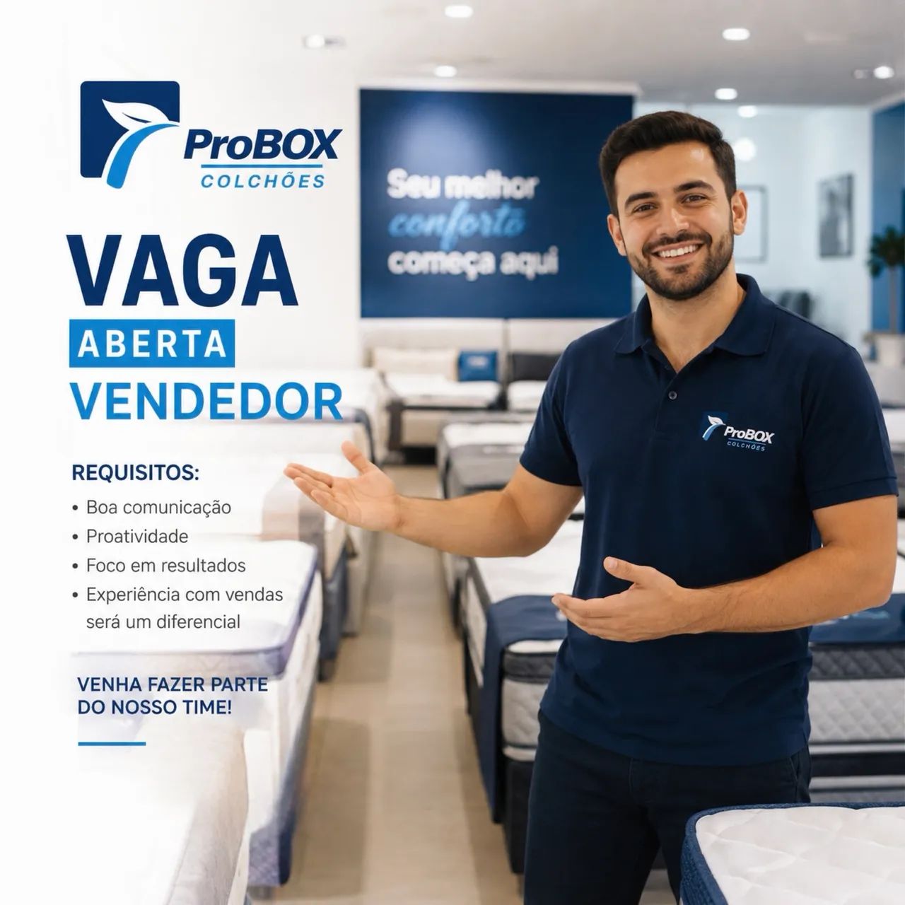 Vaga para vendedor - Loja de colchões - Ipiranga/sp