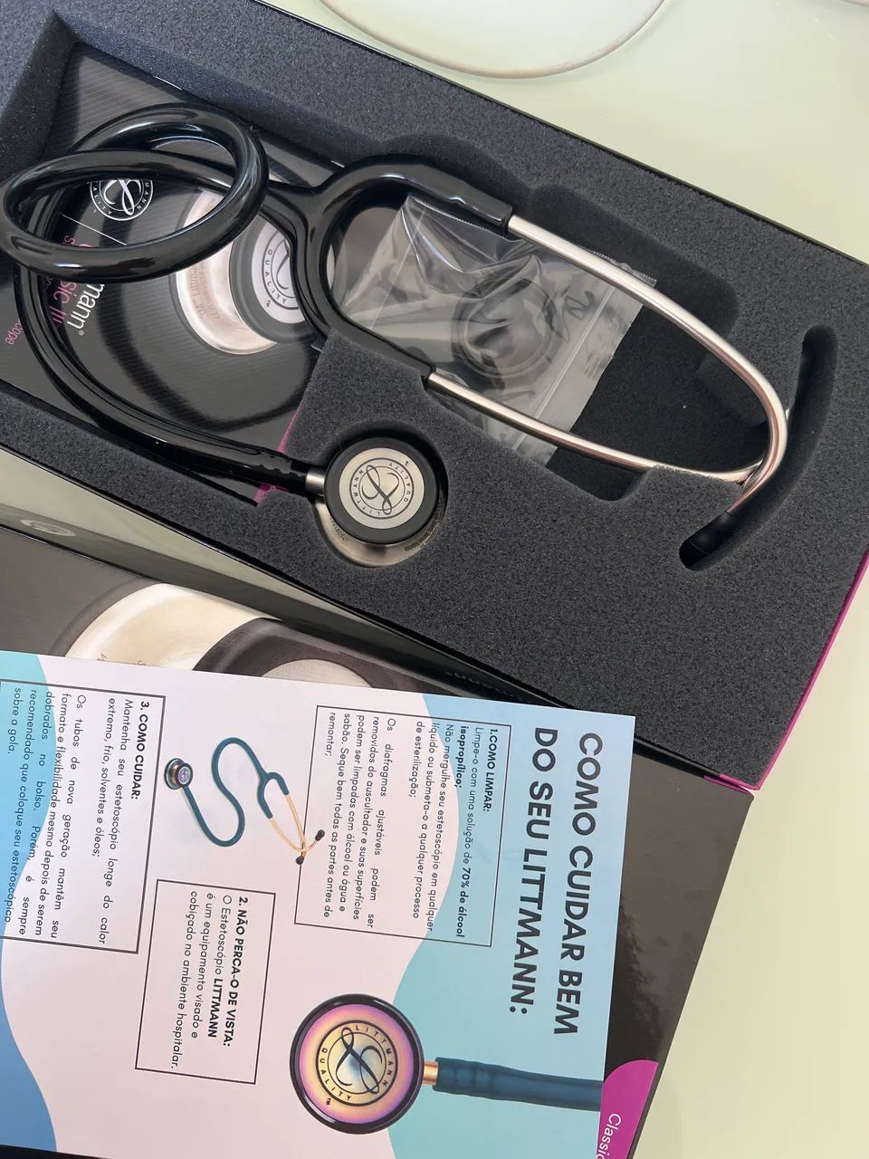Estetoscópio Littmann Classic III Preto 5620 - Foto 5